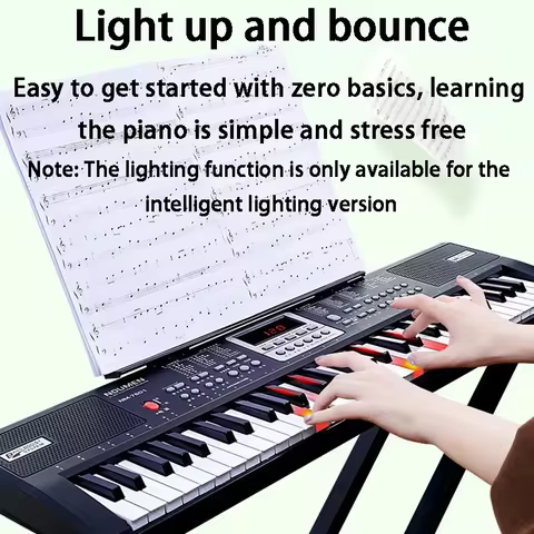 61 Keys Electronic Piano Professional Adult Children Beginner Keyboard Instrument Portable Electronic Organ Musical Synthesizer 10 best sales mini piano keyboard - №8