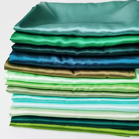 10 best sales green satin fabric - №8