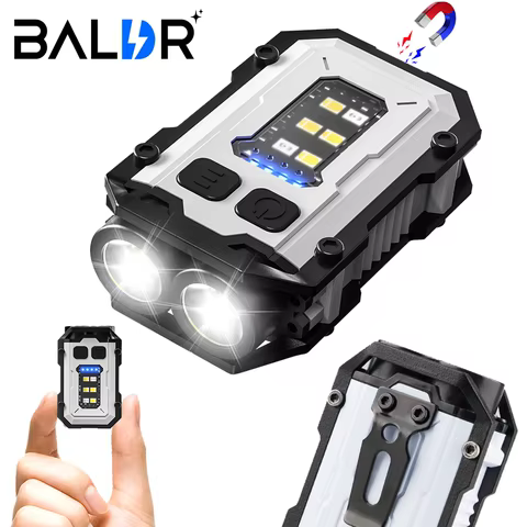Mini Portable LED COB Flashlight Head Rotation Magnetic Torch Built-in Battery USB Rechargable Outdoor Camping Emergency Lantern 10 best sales msa helmet - №2