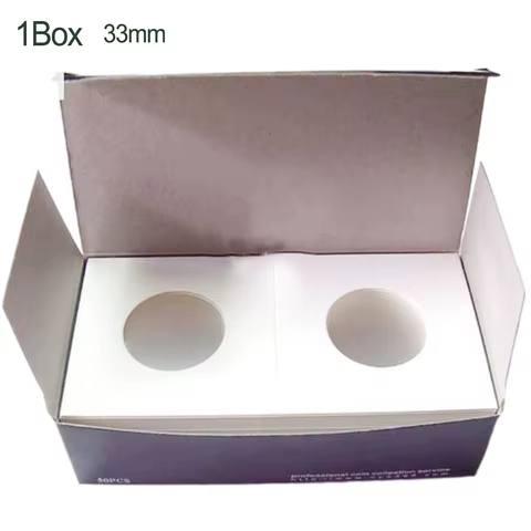 1 Set Coin Storage Stamp Holder Square Cardboard Case Coin Album Collection Coin Holders Flip Clip Coin Capsules Cover Storage 12 best sales album coin - №11