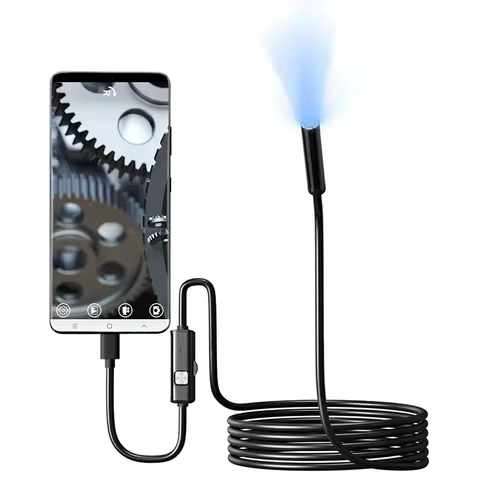 7.0MM TYPE-C Endoscope Camera IP67 Waterproof 6 LEDs Adjustable USB Android Flexible Inspection Borescope Cameras for Phone PC 12 best sales mudcloth - №4