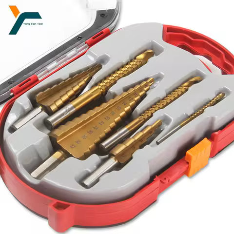 6Pcs Step Drill Bit Saw Drill Bit Set Titanium Milling Cutter 4-12 4-20 4-32mm 3 6 8mm For Woodworking Metal Core Hole Opener 8 best sales agar plates - №1