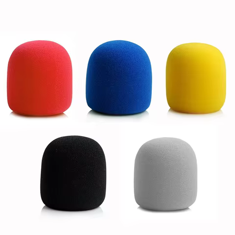 Wireless Handheld Microphone Cover Colorful Windproof Anti-Saliva and Washable Sponge Foam Cover for Most Microphone 3.5 X 7CM 10 best sales mic foam cover - №4