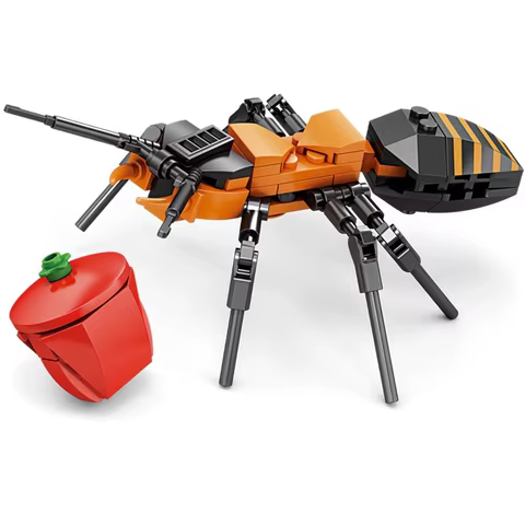 Creative Building Blocks Insect Model Bee Dragonfly Ant Mantis Children's Assembled Toys Interesting Animal Ornaments Gifts 8 best sales mould king harry potter - №7