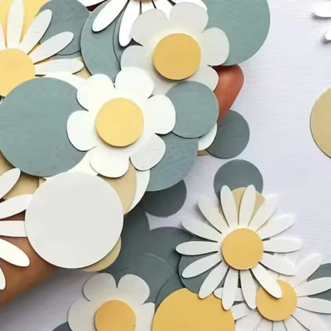 Daisy Flower Confetti Daisy Party Decorations Pink Confetti Paper Baptism Decorations for Boys Baby Shower Decor Party Favors 12 best sales confetti wedding - №2