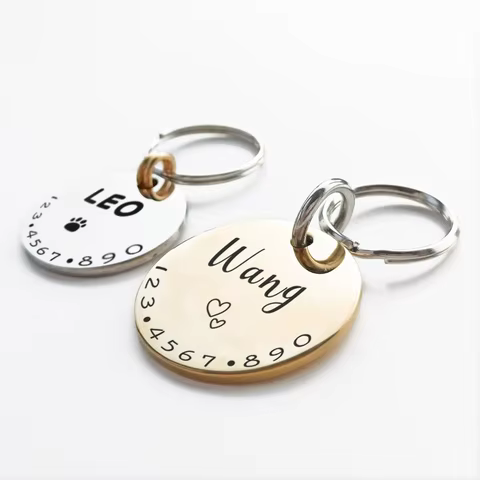 Personalized Pet Cat Dog ID Tag Collar Accessories MW001 Custom Engraved Necklace Chain Charm Supplies For Dog Tag Name Products 10 best sales custom pet - №1