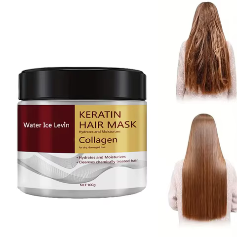 Collagen Keratin Hair Mask Dual Oil Control Moisturizer Conditioner Soft Smooth Frizz Damaged Repair Revitalize Hair Care 10 best sales hair jam - №6