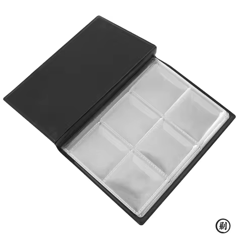 60 Pockets Artificial PU Leather Commemorative Coins Collection Album Book Collecting Money Organizer Storage Bags Storage Book 12 best sales album for banknotes - №5