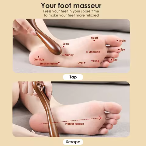 Natural Golden Sandalwood Five-Claw Scalp Massager Gua Sha Tool Back Scratcher Spa Handheld Meridian Massage Comb Hair Care 10 best sales gusha facial - №5