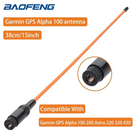 GPS 771 Antenna SMA-Male Upgrade 38CM Whip Antenna Extended Long Range for Garmin GPS Alpha 100 200 Astro 220 320 430 Ham Radio 8 best sales garmin antenna - №7