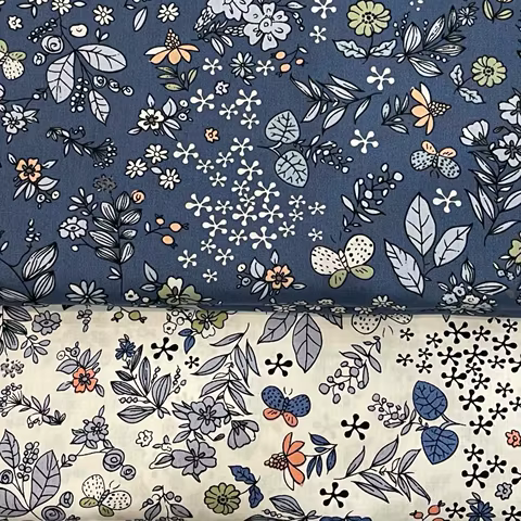Pastoral Freshness Flowers and Plants 100% Cotton 40S Like Liberty Fabric Printed For Sewing Cloth Dress Skirt Kids Poplin DlY 12 best sales tomato fabric - №8