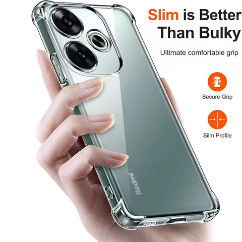 Shockproof Case For Xiaomi Poco F6 F5 F4 F3 X6 X5 X4 X3 GT M6 M4 M3 Pro 4G 5G Silicone Soft Clear Ultra Thin Clear Shell Cover 7 best sales yingtai phone - №1
