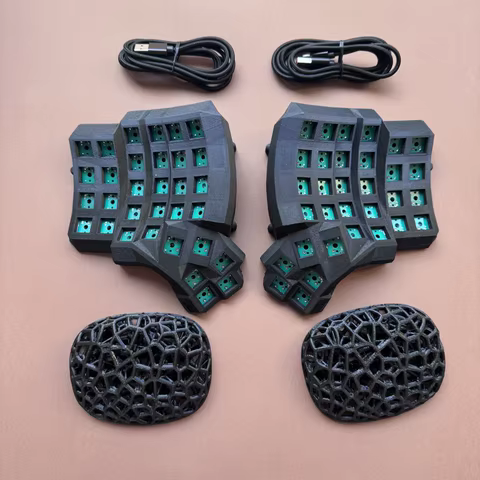 Dactyl Manuform Split Keyboard Kit 4x6 Custom Hot Swap Wired Single-mode Split Mechanical Keyboard Vial Type C Keyboard Kit Game 12 best sales dactyl - №10