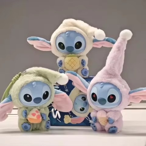 HOT!kawaii Stitch Blind Box Bag Eat Some Thing Before Sleep Series Vinyl Pendant Cute Doll Mystery Box Fluffy Doll Surprise Gift 10 best sales mini brands - №7