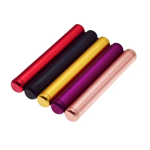 1PC/5PC Aluminum Round Double Head Screw Cover Cigar Tube 11.3CM Long Waterproof Pressure-proof Moisturizing Cigarette Paper Sea 10 best sales sniff tube - №7
