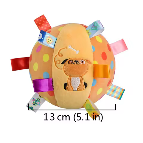 Interactive Ball Dog Toy for Aggressive Chewers Training Decompress Bite Resistant Plush Handle Dog Toys with Bells Pet Supplies 8 best sales pitbull plush - №8