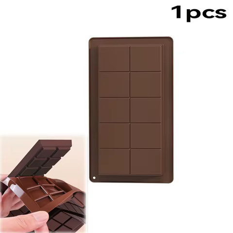 1Pcs DIY Handmade Chocolate Mold Silicone Mold Dubai Chocolate Silicone Mold Baking Supplies Candy Making Tools 10 Squares Choco 10 best sales chocolate penis mould - №1