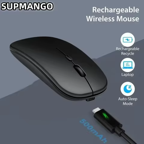 Wireless gaming mouse, quiet and magical, suitable for laptops and tablets, with battery powered and rechargeable versions 10 best sales macro keys - №9