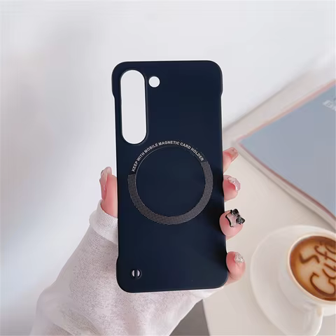 Luxury Ultra Thin Frameless Magnetic For Magsafe Case For Samsung S25 Edge S24 S23 Ultra S22 Plus S21 S20 FE Slim Hard Matte Cap 10 best sales moto g power 2022 - №7