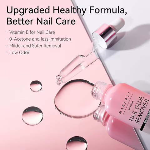 Makartt Super Strong Nail Glue and Glue Remover ,Quick Glue Debonder | Easy Removal with a Dropper Applicator For Press On Nails 12 best sales debonder - №8