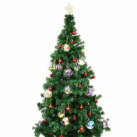 10pcs Transparent Plastic Christmas Balls, Christmas Tree Hanging Decorations, Wedding, Party, and Vacation Home Decorations 6 best sales plastic sphere 30cm - №3