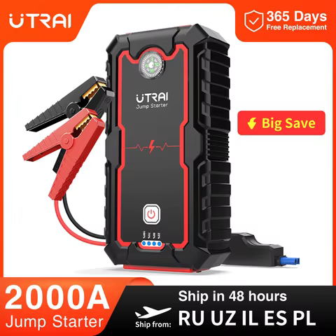 UTRAI Jump Starter Power Bank 2000A /1000A Portable Car Battery Starter For 12V Car Emergency Booster Starter Starting Device 8 best sales psp go clear shell - №4