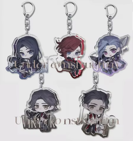 Arcane Anime Keychain Women League of Legends Acrylic Key Chain Man Funny Key Ring Pendant Ornament Accessories Friend Gift 12 best sales league of legends keychain - №8