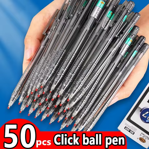 10/50Pcs Black Red Blue Ballpoint Pen 0.7mm Ballpoint Pen Student Signing Pen Writing Pen Stationery School Office Accessories 8 best sales blue ballpoint pen - №5