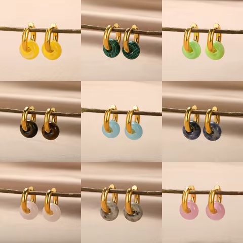 10 best sales earrings with natural stones - №10