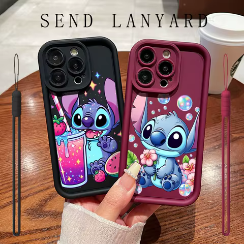 Disney Stitch Strawberry Cute For Vivo Y100 Y95 Y93 Y91 Y89 Y85 Y81 Y78 Y77 Y76 Y75 Y72 Y67 Y56 Y55 Y52 Y51 Y50 Y36 Y35 Cover 8 best sales vivo y67 full cover - №3
