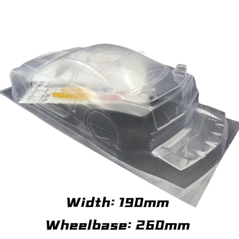 RC 1/10 ATS V PVC Body Shell 190mm Width 260mm Wheelbase With Tail No Paint 1/10 RC Turing Drift GT On-Road Car 10 best sales traxxas body - №8