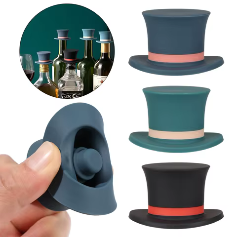 Silicone Champagne Wine Beer Bottle Cork Stopper Plug Wine Bottle Sealer Cap Stopper Bar Kitchen Tool Vacuum Sealed Sealer Plug 12 best sales bottle stopper - №4
