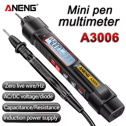 ANENG A3006 Mini Pen Type Multimeter Digital Professional 4000 Counts AC/DC Voltage Ohm Diode Capacitance Hz meter Tool 10 best sales smart tool - №5