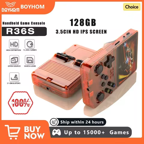 128GB Open Source R36S Video Game Console Linux System 3.5 Inch IPS Screen Orange Portable Pocket Video Player 64GB best Games 8 best sales a12 - №1