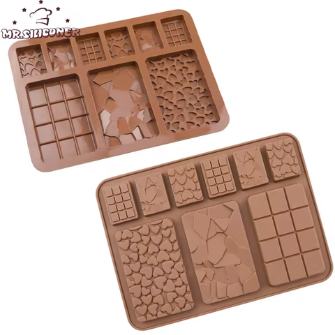 Food Grade Break-Apart Chocolate Molds, Non-Stick Silicone Protein and Energy Bar Molds 10 best sales chocolate penis mould - №9