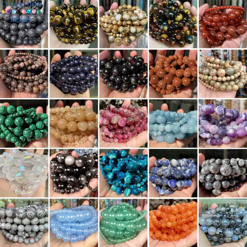 Natural Stone Beads 4 6 8 10mm Tiger Eye Lava Amazonite Turquoises Agates Jaspers Beads For Jewelry Making DIY Bracelet Necklace 12 best sales raymarine - №12