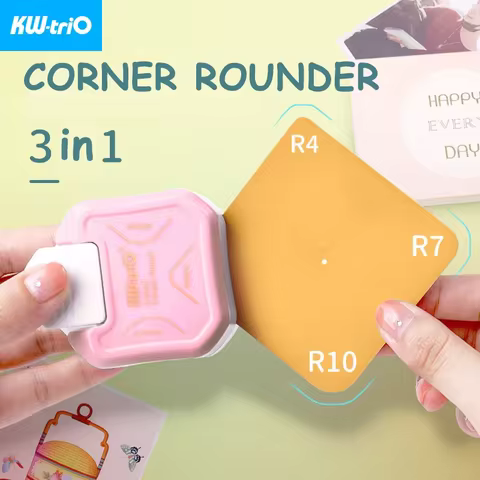 3-in-1 Corner Rounder Border Punches for Scrapbooking Diy Mini Corner Cutter R4/R7/R10mm Circle Trimmer Punch Office Supplies 10 best sales corner punch - №4
