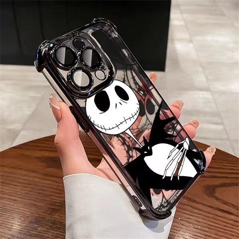 The Nightmare before Christmas Phone Case For iPhone 16 15 14 13 12 11 Pro Max X XR XSMax 7 8 Plus Shockproof Clear Armor Cover 8 best sales horror phone case - №4