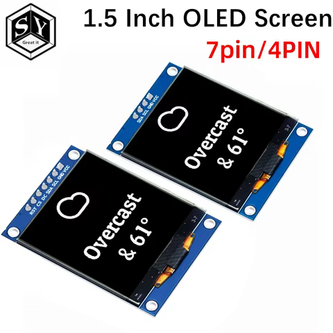 ALL NEW 1.5 Inch 128x128 OLED Shield Screen Module High quality Product For Raspberry Pi For STM32 For Arduino 10 best sales dell 7400 - №9