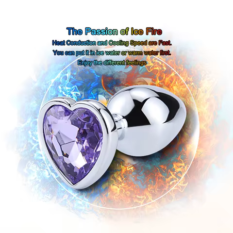 Anal Plug Heart 3 Sizes Stainless Steel Crystal Anal Plug Removable Butt Plug Stimulator Anal Sex Toys Prostate Massager Dildo 12 best sales 1 m dildo - №1