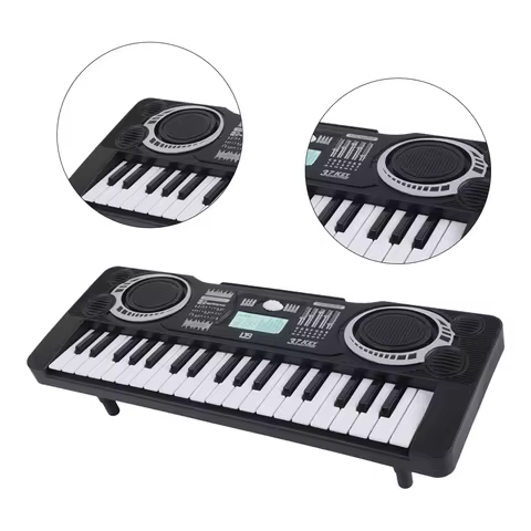 Portable 37 Keys Electronic Piano Digital Keyboard Piano LED Display Musical Instrument Kids Toy Electric Piano For Children 10 best sales mini piano keyboard - №6