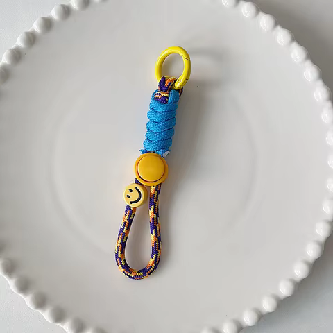 Fashion Keyring Creative Braided Lanyard Keychain For Phone Case Women Anti Lost Knot Rope Strap Car Key Chains Diy Accessories 10 best sales elastic keychain - №4