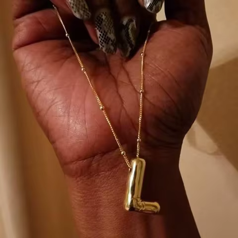 12 best sales balloon letter necklace - №9