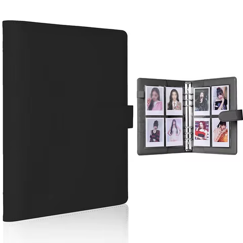 A5 Kpop Photocard Binder with 25 pages 4-Pocket Card Collector Album with 200 Card Slots PU Leather Cover Organizing Cards 10 best sales card binder 4 pocket - №7