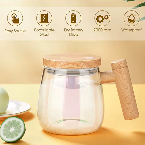 400ML Self Stirring Mug 7000RPM Electric High Speed Mixing Mug With Waterproof Automatic Mix Cup for Coffee Milk Protein Powder 8 best sales cup mixer - №6