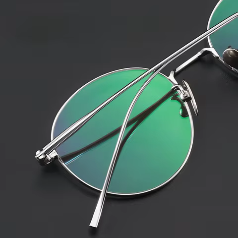 FIRADA Vintage Comfortable Eyeglasses Fashion Round Pure Titanium Eyewear Luxury Prescription Glasses Frame For Men Women ST1644 10 best sales pure titanium - №6