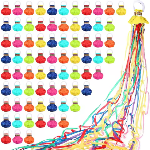 5/10pcs Colorful Hand Throw Confetti Poppers Throw Streamers Poppers No Mess Paper Crackers for Wedding Birthday Party Supplies 12 best sales confetti wedding - №3