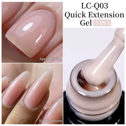 LILYCUTE 7ML Quick Extension Nail Gel Vernis Semi Permanent Acrylic Crystal White Clear Nude Gel Nail Polish UV Construction Gel 10 best sales clear nail polish - №8