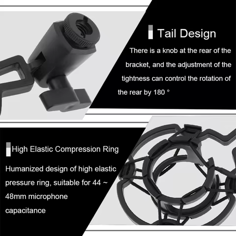 Plastic Recording Studio Clip Spider Microphone Stand Shock Mount with Transfer for Computer Condenser Mic 6 best sales lewitt - №6