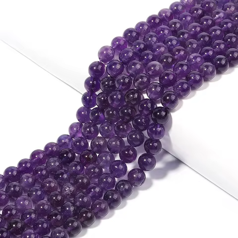 Natural Stone Amethysts Crystal Beads Round Loose Spacer 5A Bead For Jewelry Making Diy Bracelet Necklace Accessroy Finding 15 12 best sales natural crystals - №2